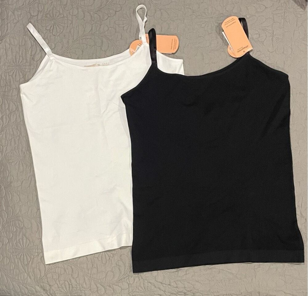 Shapermint Bundle of 2 4XL Shapewear Tank Tops Black and White New